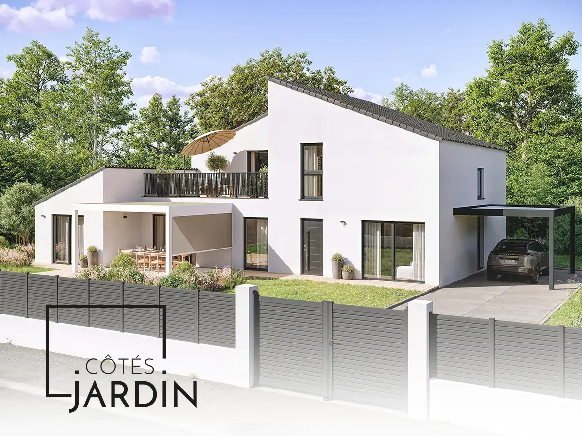 Portail aluminium battant Côté jardin