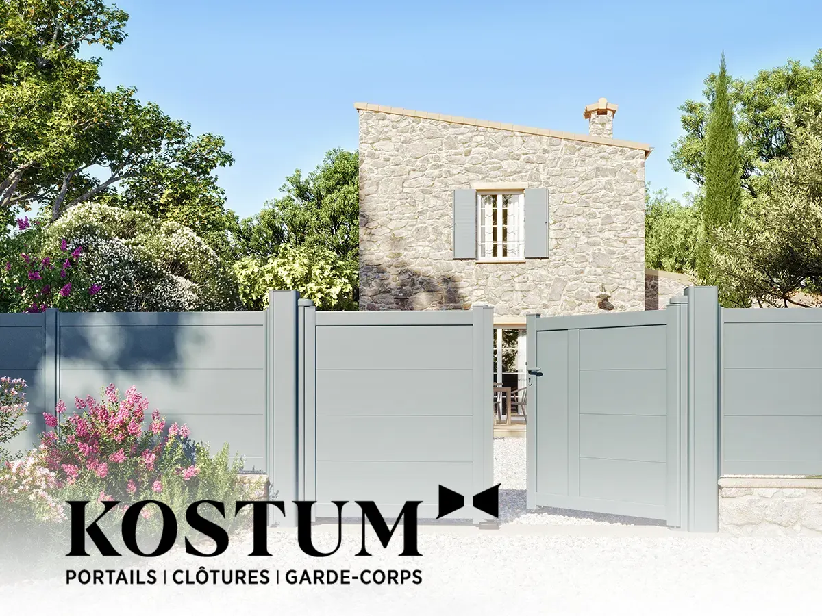 Portail aluminium battant Karana Kostum